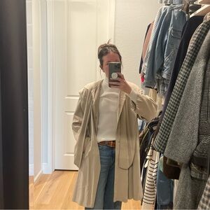 Gallery Women's Beige Trench Coat Size Medium